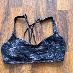 lululemon athletica Black and Purple Sports Bra